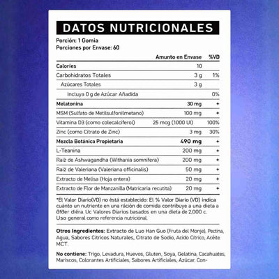 Gomitas Melatonina 30mg -