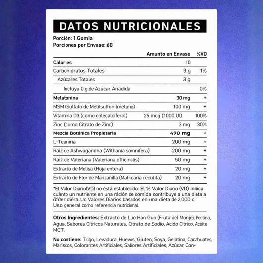 Gomitas Melatonina 30mg -